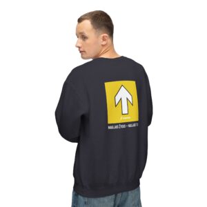 TrenkTuras unisex džemperis be gobtuvo su šūkiu (geltona rodyklė)